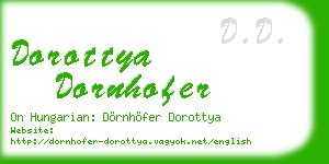 dorottya dornhofer business card