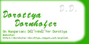 dorottya dornhofer business card